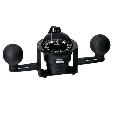 Compás Ritchie YB-500 Globemaster - Montaje en Horquilla - Negro - Tarjeta de 5 Grados - 12V
